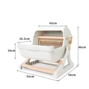 Reinigung langlebige umwelt freundliche Kunststoff klappbare halbautomat ische Katzen toilette Versteckte Katzen toilette abnehmbar - Product Image 2