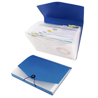 Organisateur de dossiers extensible en plastique PP imperméable et résistant aux déchirures de qualité supérieure pour papiers format A4 avec bande élastique et boucle renforcées