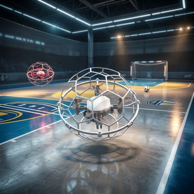 Dwi Dowellin Soccer Quadcopter, Mini Drone with LED Lights One Key Take Off 360 Flip 3 Speed Modes Indoor Outdoor for Adults