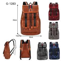 Sac à dos classique en PVC Latoop, sac à dos peint à la main pour hommes et femmes, couture au fil ciré, production personnalisée, vente en gros
