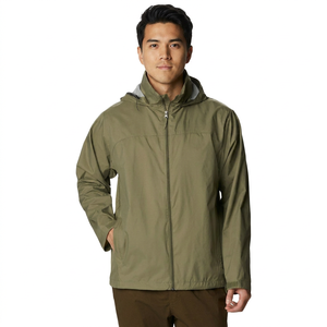 Transpirable impermeable lluvia pesca montar senderismo desgaste cortavientos abrigo al aire libre con bolsillos para hombres - Product Image 1