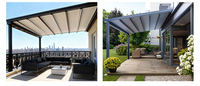 Pergola télescopique motorisée sur mesure OEM avec structure en aluminium thermolaqué