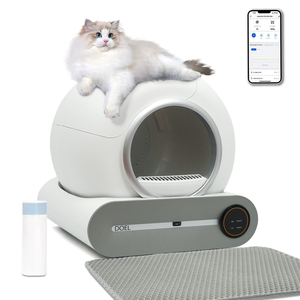 Bac à litière autonettoyant Doel 65l, bac à litière automatique avec sac poubelle et tapis de nettoyage, toilette intelligente, contrôle par application, Wifi 2.4g - Product Image 1