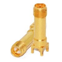 Gran oferta, adaptador de antena de Base hembra RP, conector inverso de orificio de soldadura de Base Rf recta