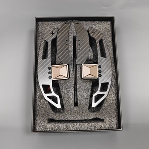 2 paires de palettes de changement de vitesse magnétiques en fibre de carbone pour VW <span class=keywords><strong>Golf</strong></span> 7R MK6 MK7 MK8 <span class=keywords><strong>GTI</strong></span> Passat Polo Touareg - Product Image 2