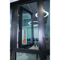 Fenêtre à battant en aluminium de style français avec auvent pour toit de maison moderne, fabriquée en Chine