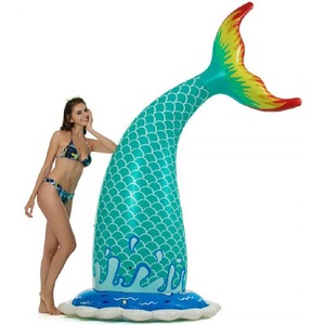 Mermaid Tail Water Spray Inflatable Toy 160cm Outdoor Play For Children PVC Material - Product Image 4