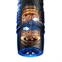 Copa de Masturbación Masculina con 7 Modos de Empuje/Rotación, Pantalla LCD Impermeable y Ventana Visual