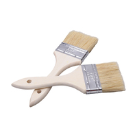Ensemble de pinceaux multi-usages de haute qualité avec manche en plastique et en bois pour le travail de teinture, de vernissage, de collage et de nettoyage