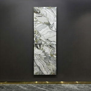 Dalles de sol en pierre de quartz artificielle grand format, effet <span class=keywords><strong>bois</strong></span> clair, en brun, pour applications hôtelières - Product Image 4
