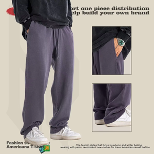 Men's 380gsm Heavyweight Streetwear <strong>Cargo</strong> Joggers Featuring Luxury Relaxed Fit Design Hip Hop Culture for Professional Urban Top - Product Image 2