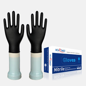 Guantes de Nitrilo Desechables de 6 mil, Resistentes al Agua, Sin Silicona, Negros, Sin Polvo, Caja de 100 Unidades para Seguridad - Product Image 6
