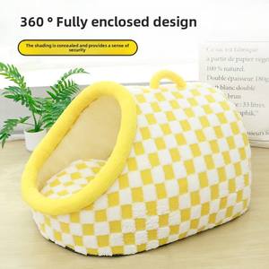 All Seasons Semi-Enclosed Dog House Modern Style Pet Cat <b>Nest</b> Cat <b>Bed</b> - Product Image 2
