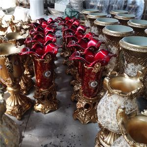 Maceta de flores con patrón de calcomanía roja, macetas suculentas <span class=keywords><strong>artificiales</strong></span>, suministros de fábrica directa - Product Image 6