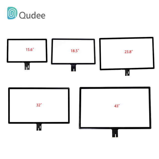 Custom 27 32 43 55 65 Inch PCAP Multi-Touch Capacitive Touch Screen Overlay Kit with USB I2C RS232 Interface