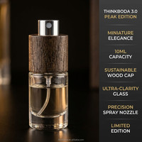 Flacon de parfum en verre vide avec bouchon en bois 30ml 50ml 100ml, atomiseur transparent, vaporisateur à fine brume, contenant pour eau de Cologne