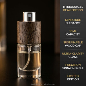Flacon de parfum en verre vide avec bouchon en bois 30ml 50ml 100ml, atomiseur transparent, vaporisateur à fine brume, contenant pour eau de Cologne - Product Image 1