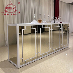 Muebles de metal Playa al aire libre Marco inoxidable Mostrador de Bar de boda blanco - Product Image 2