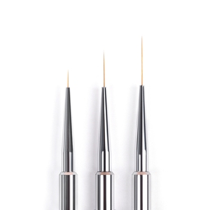 Pinceau à rayures pour nail art KADS, stylo liner en poils de Kolinsky, manche en métal, outil professionnel de manucure, stylo à dessin pour nail art - Product Image 3