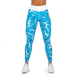 Leggings Deportivos de Cintura Elástica para Mujer, Diseño Personalizado, Ecológicos, Sublimados, de Spandex/Poliéster 220g, Largos - Product Image 1