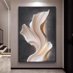 Peinture décorative murale 3D moderne haut de gamme pour la maison, motif géométrique minimaliste abstrait en porcelaine de cristal pour entrée, vente en gros - Product Image 2