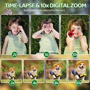 กล้องถ่ายรูปความร้อนแบบไม่ใช้หมึกสำหรับเด็ก หน้าจอ 2.0 นิ้ว กล้องดิจิตอลน่ารักพร้อมเกมส์ สำหรับเด็กอายุ 3 ปีขึ้นไป ของขวัญสำหรับเด็กชายและเด็กหญิง - Product Image 4