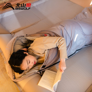Beishanlang Sleeping Bag Envelope Style Double Size Winter Warmth Thickened Cold Protection Outdoor Camping Adult Use - Product Image 5