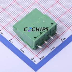 DB129VG-5.08-4P-GN-S Screw Terminal Block Through hole Component (THT),P=5.08mm Connector 1x4P 5.08mm Green Through Hole - Product Image 2