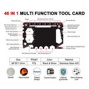 Beurs 46 in 1 Promotie Bedrijfsgeschenken Giveaways Aangepast Logo Dagelijks Multitool Flessenopener - Product Image 2