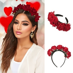 Diadema de Flores <span class=keywords><strong>para</strong></span> Mujer al por Mayor, Corona de Flores Mexicana, Diadema Festiva Colorida, Banda <span class=keywords><strong>para</strong></span> el Cabello Artesanal <span class=keywords><strong>para</strong></span> <span class=keywords><strong>Fiestas</strong></span> - Product Image 2
