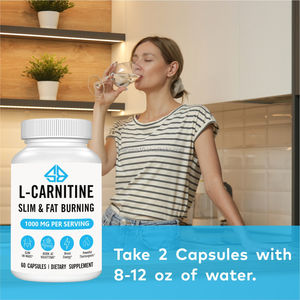 L-Carnitina OEM 1000mg, Apoyo para Adelgazar y Quemar Grasa, Proporciona Energía, Extractos Herbales Orgánicos, 60 Cápsulas para Adultos - Product Image 4