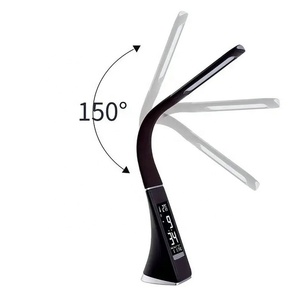 Lampe de bureau LED de lecture flexible avec réveil calendrier température pliable LCD horloge affichage numérique lampes de table de lecture - Product Image 2