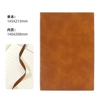 Carnet d'exercices A4 haut de gamme personnalisé avec logo, couverture rigide cousue en similicuir, 50 feuilles, toucher doux, imperméable et résistant aux rayures