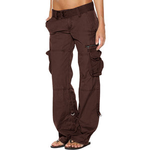 <span class=keywords><strong>Pantaloni</strong></span> Cargo estivi da donna di letteratura retrò <span class=keywords><strong>con</strong></span> tasche Multiple Casual gamba dritta allentata <span class=keywords><strong>con</strong></span> chiusura frontale piatta <span class=keywords><strong>in</strong></span> <span class=keywords><strong>vita</strong></span> elastica - Product Image 5