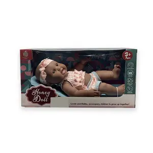 Boneka Bayi Reborn Vinil Penuh 12 Inci Boneka Pose Baru Lahir Realistis Hitam Boneka Bayi Anak Laki-laki Afrika Seperti Hidup untuk Usia 3 +