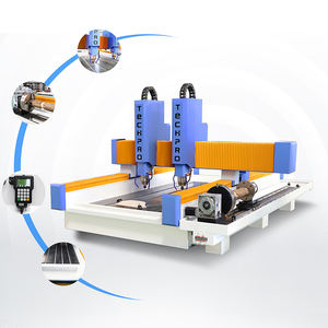 TECHPRO Grafsteen Graveer- en graveermachine met 4 assen, dubbele koppen, CNC-router voor steenbewerking - Product Image 1