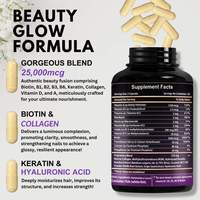 Capsules de beauté en marque privée OEM Biotine Collagène pour la croissance des cheveux, de la peau et des ongles, adultes, adolescents, femmes, hommes