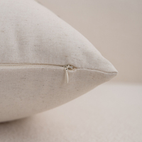 Housse de coussin Velvynsoren 45x45cm en tissu de lin naturel mélangé, pour la maison, décoration