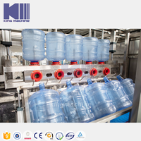 Usine d'eau minérale entièrement automatique 3 en 1/ligne de production d'eau potable en bouteille complète/machine d'embouteillage de remplissage de 5 gallons