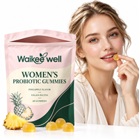Probiotiques végétaliens pour femmes adultes en gommes pour l'équilibre du pH, le contrôle des odeurs et la santé vaginale - 60 gommes pour le soutien digestif et immunitaire