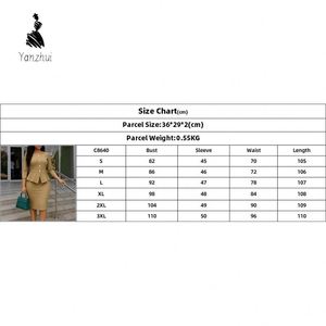 <span class=keywords><strong>Robes</strong></span> de bureau élégantes pour femmes, col rond, volants, style africain, automne-hiver - Product Image 5