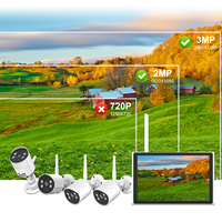 Harga Pabrik Sistem Kamera CCTV 4 Saluran 10.1 Inci NVR Kit Dengan Kamera CCTV Wifi Pintar Tuya untuk Pemantauan
