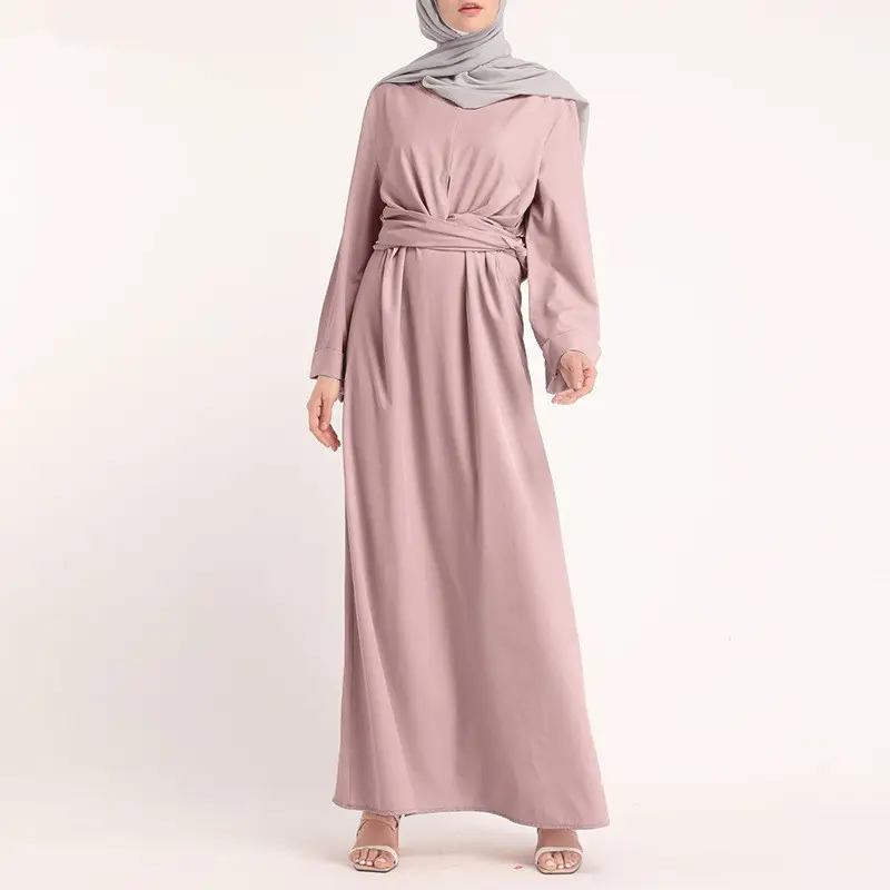 Vestido musulmán de manga larga con cuentas para mujer, Túnica holgada de Dubái, Abaya, árabe tradicional turco, islámico, Gil Babu