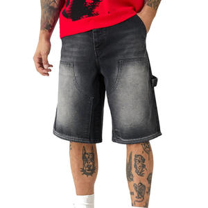 High Quality Custom <b>Jeans</b> Shorts Nonwoven Mid Sportswear Summer Athletic Gym Workout Jogger Shorts <b>Men</b> - Product Image 2