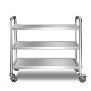 전문가용 스테인리스 스틸 4륜 주방 카트 3단 선반-맞춤형 크기 다기능 이동식 작업대 - Product Image 5