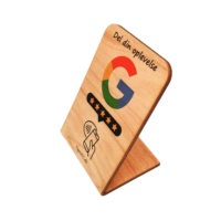 Carte de commentaires Google en bois avec puce NFC, impression personnalisée