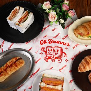 Custom Burger Kraft Waterproof Reusable Parchment Baking <b>Paper</b> PE-Coated Sandwich Packaging Wrapping for Pizza and Food - Product Image 6