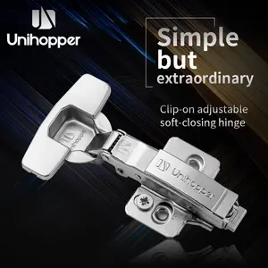 Unihopper üretici klip yumuşak kapanış gizli donanım mutfak 3D hidrolik mobilya dolap menteşeler