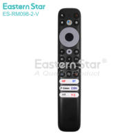 Control Remoto ES-RM098-2-V a Precio de Fábrica para el Nuevo Google Chromecast 4k TV, Decodificador con Google Voice, Smart TV G9N9N, Control por Voz BT IR