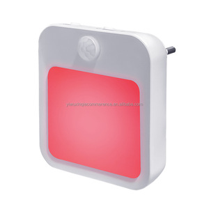 <strong>Motion</strong> <strong>Sensor</strong> LED Night <strong>Light</strong> Wall Plug Night Lamp Bedroom Kitchen Cabinet <strong>Light</strong> Staircase <strong>Red</strong> <strong>Light</strong> Orange Warm